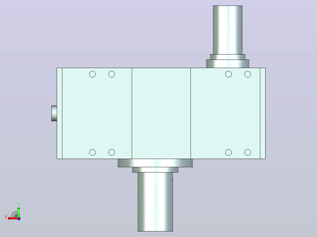 多套硬齿面齿轮减速器3D模型X_T格式后视图