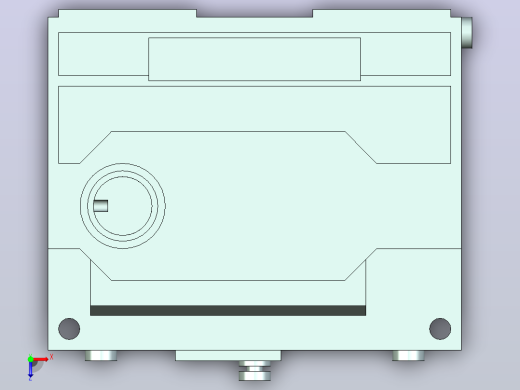 多套硬齿面齿轮减速器3D模型X_T格式俯视缩略图