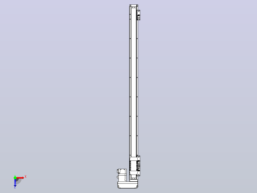 滚珠丝杠直线轴内置导轨TPA-GCR-40-1210C-L750-MR-M10-N3俯视图