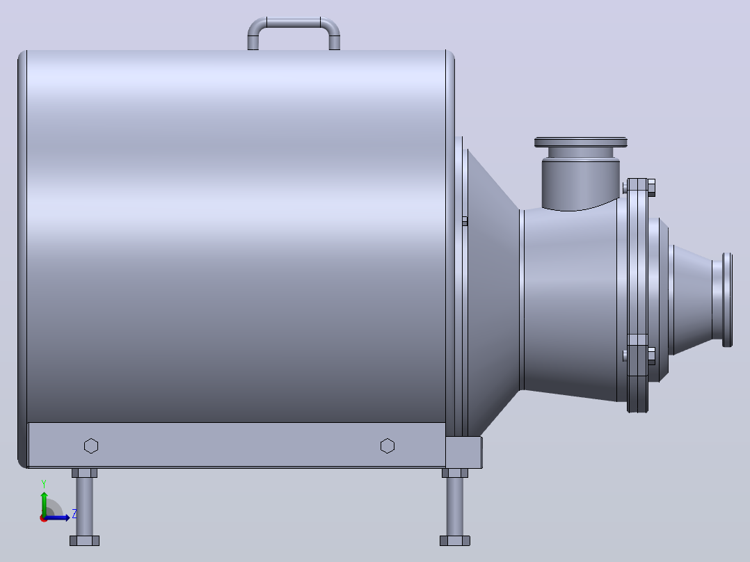 SFZB-2020卫生型自吸泵[SFZB-2020-11 A(DIN卡箍)]左视图