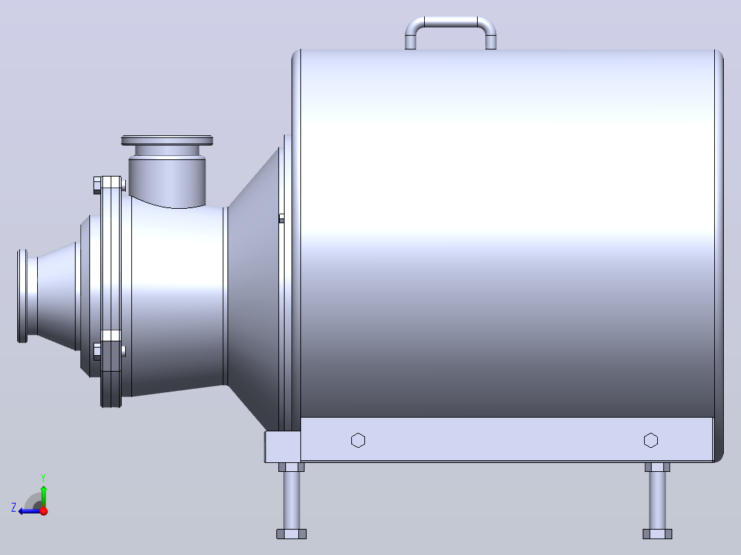 SFZB-2020卫生型自吸泵[SFZB-2020-11 A(DIN卡箍)]右视图