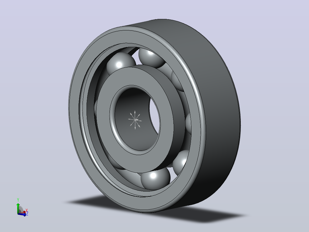 轴承SKF 6200 D30 x d10 x B9主视图