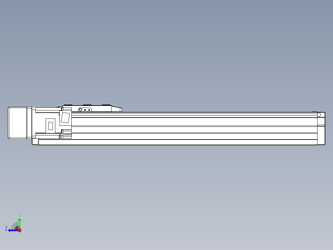 滚珠丝杠直线轴内置导轨TPA-GCR-80-1610C-L350-ML-M20-N3右视图