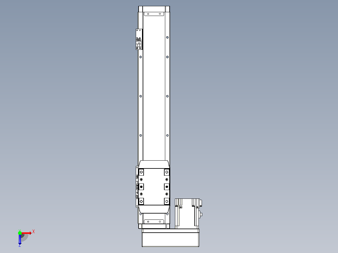 滚珠丝杠直线轴内置导轨TPA-GCR-80-1610C-L350-ML-M20-N3俯视图