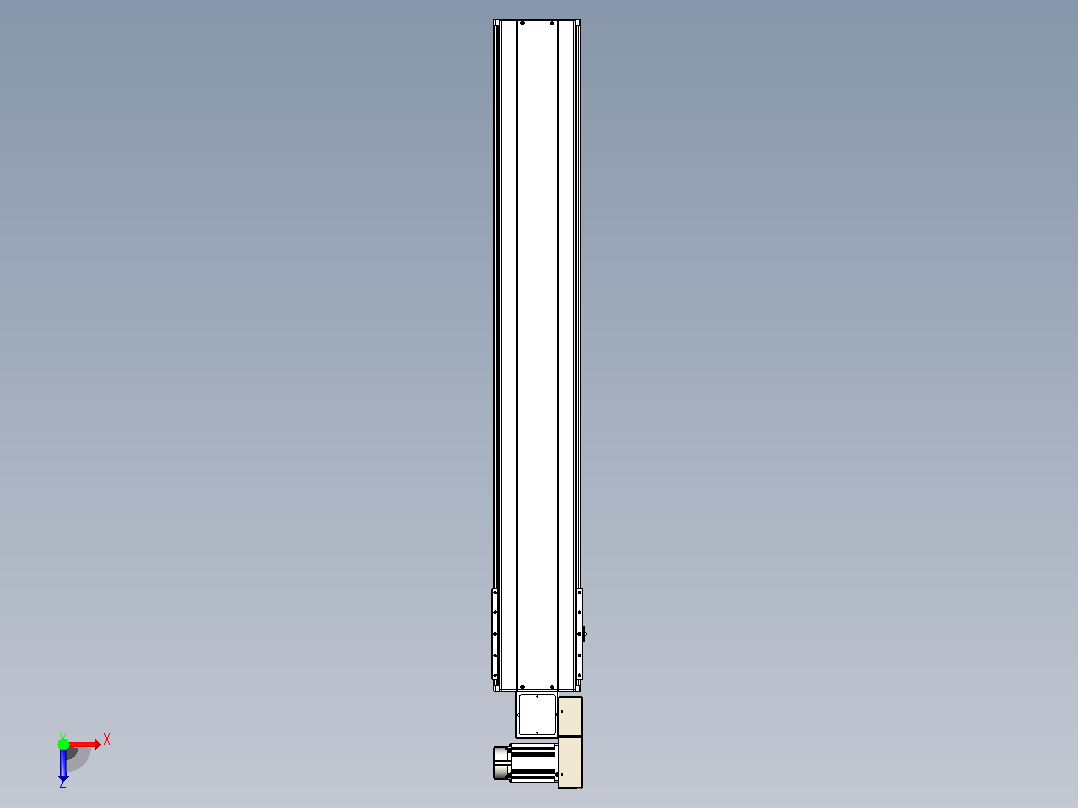 皮带直线轴半封闭可选导轨TPA-HNB-220D-176-L1300-MR-C-P1K-N3俯视图