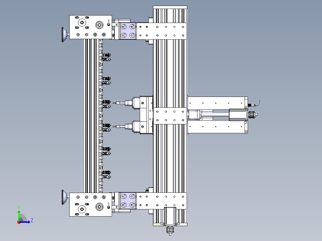 机床cnc-router-18 1 STP左视图