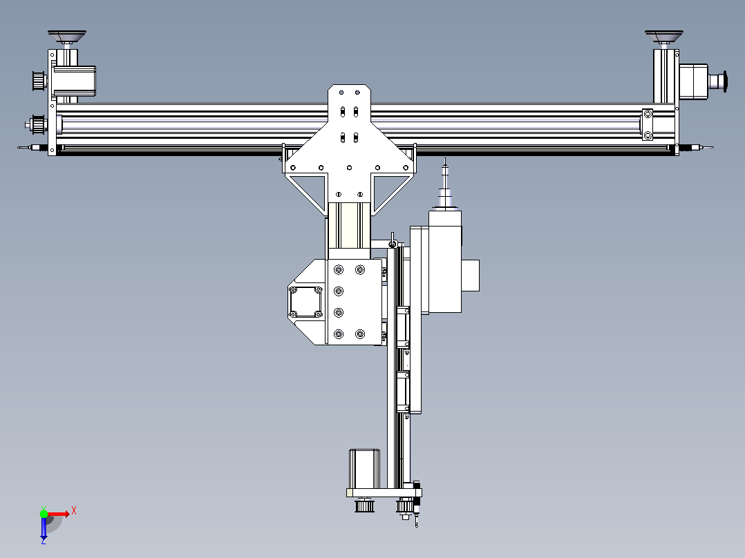 机床cnc-router-18 1 STP俯视图