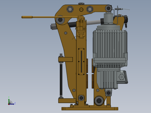 YP31系列电力液压盘式制动器YP31-1250-800×30-ⅠA-CL.RL.WL.HL左视缩略图
