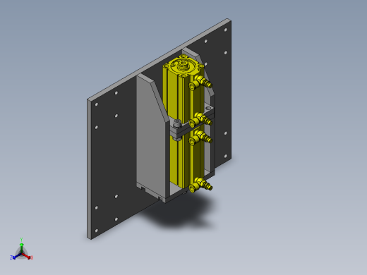 双位置卷帘门正等轴测缩略图