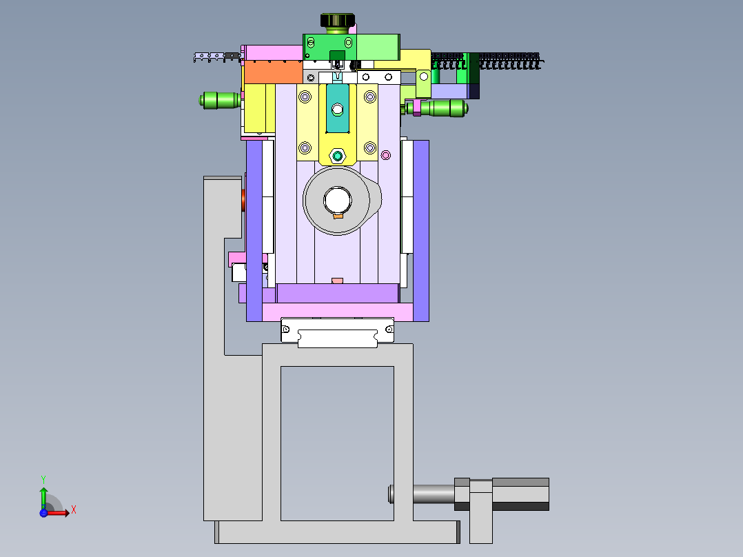 E270 RF天线凸轮打端子机构部分前视图