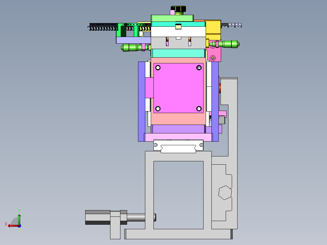 E270 RF天线凸轮打端子机构部分后视图