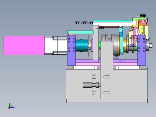 E270 RF天线凸轮打端子机构部分左视缩略图