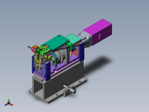 E270 RF天线凸轮打端子机构部分正等轴测缩略图