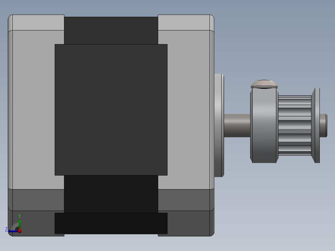 步进电机右视图