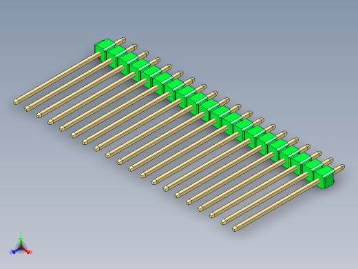 彩色公头100mil（2.54mm）系列-DS1021_green_1x20p_100mil_Type19_rev1.0