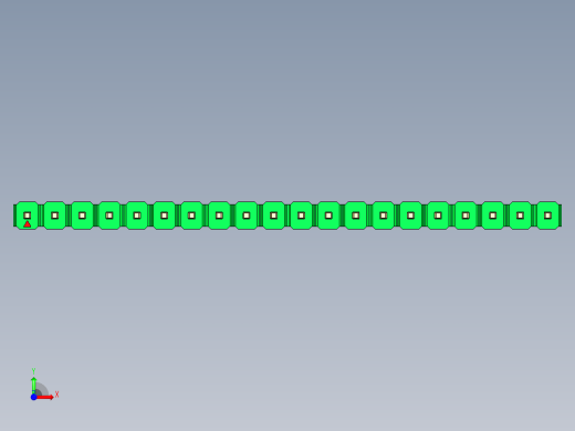 彩色公头100mil（2.54mm）系列-DS1021_green_1x20p_100mil_Type19_rev1.0前视缩略图