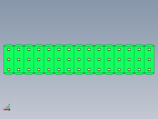 彩色公头100mil（2.54mm）系列-DS1021_green_3x15p_100mil_Type19_rev1.0后视缩略图