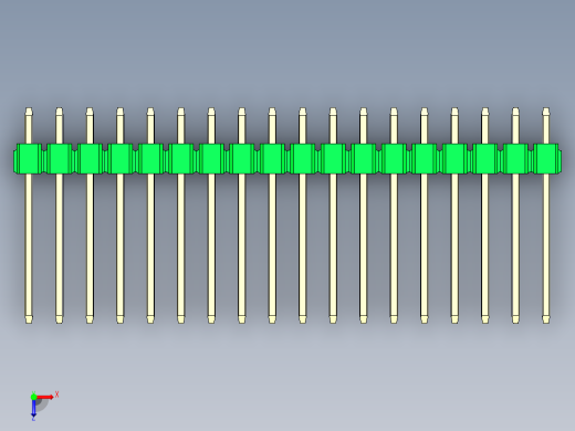 彩色公头100mil（2.54mm）系列-DS1021_green_1x18p_100mil_Type5_rev1.0俯视缩略图