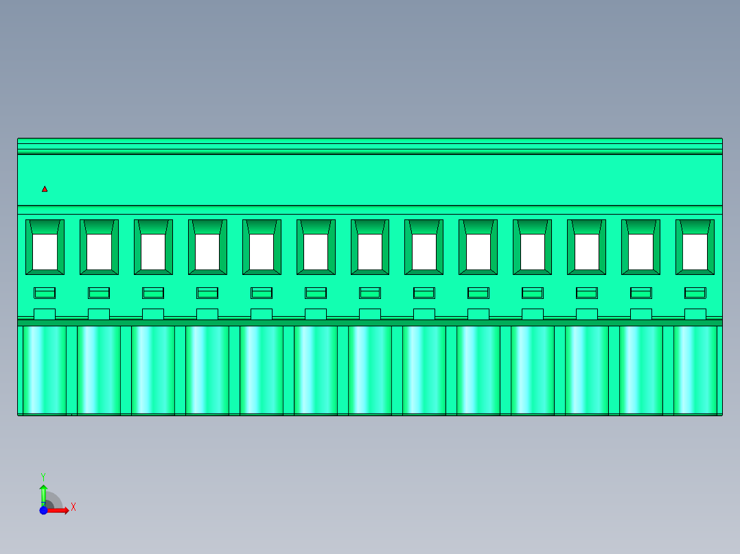 DEGSON 2EDG 系列 5.08mm 可插拔接线端子组-2EDGKB-5.08-13P-14-00AH前视图