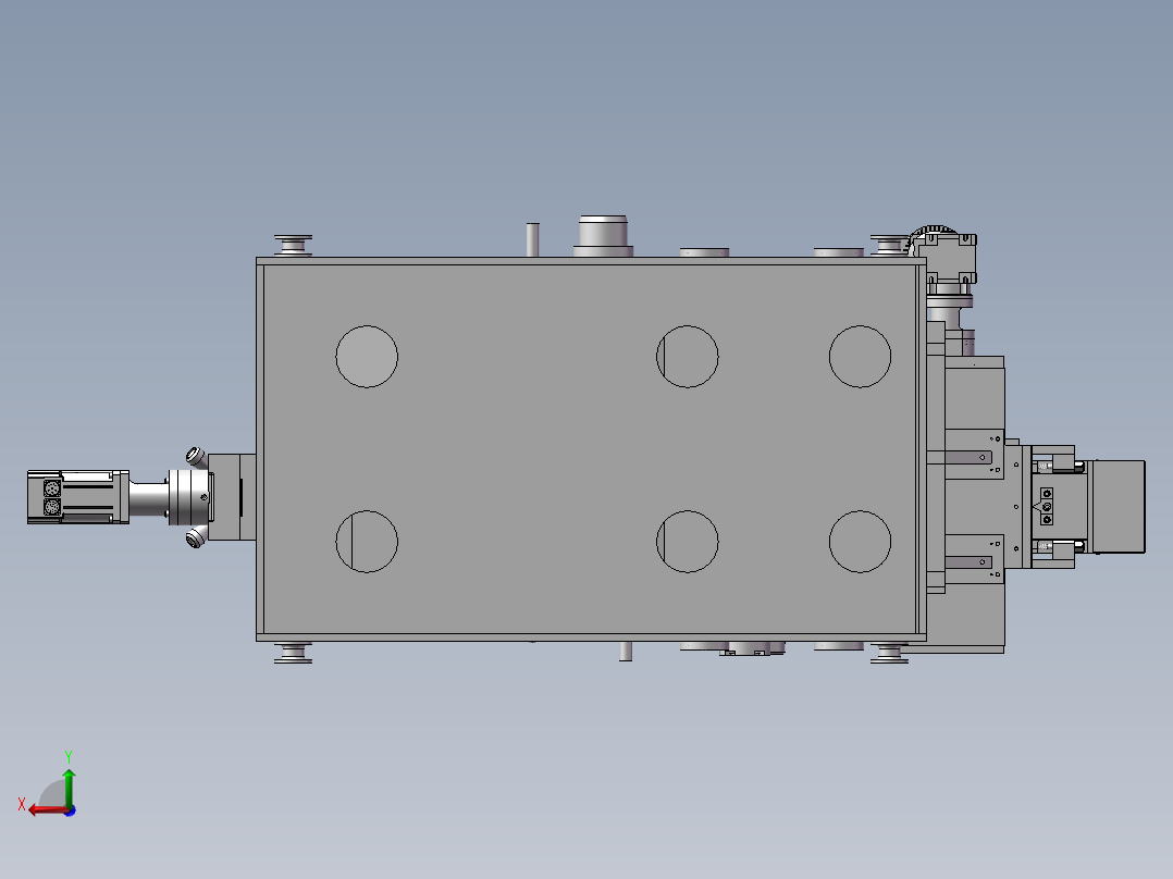 磨床模型设计设备后视图