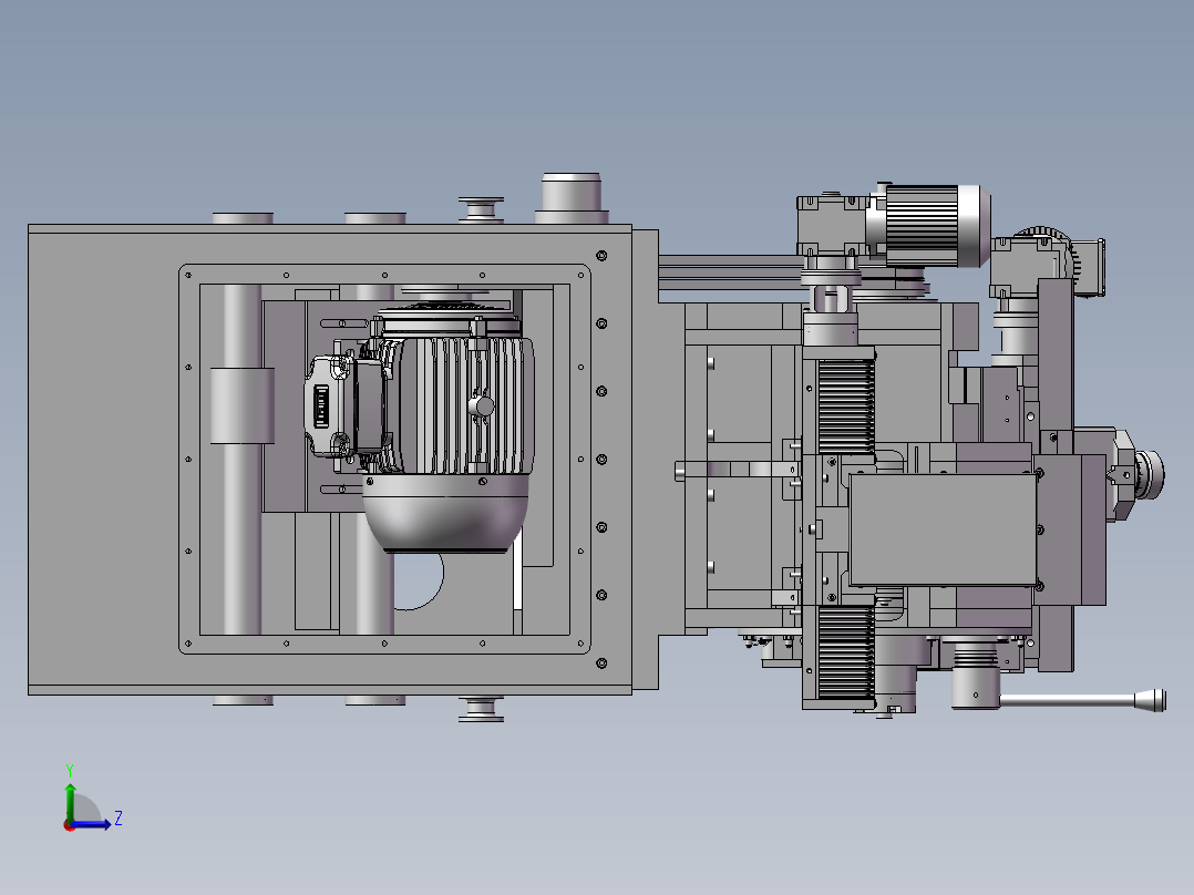 磨床模型设计设备左视图