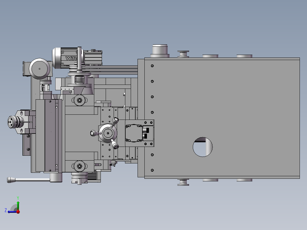 磨床模型设计设备右视图