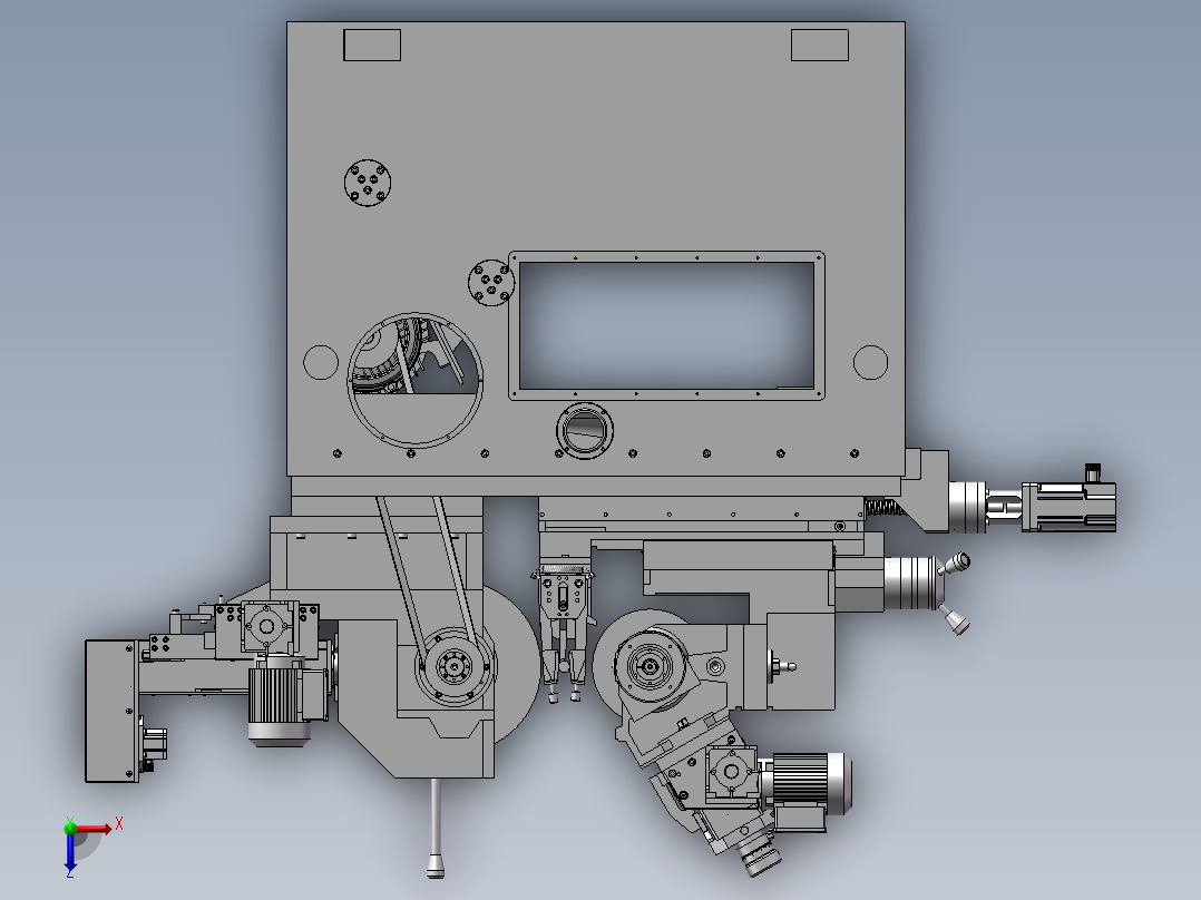 磨床模型设计设备俯视图