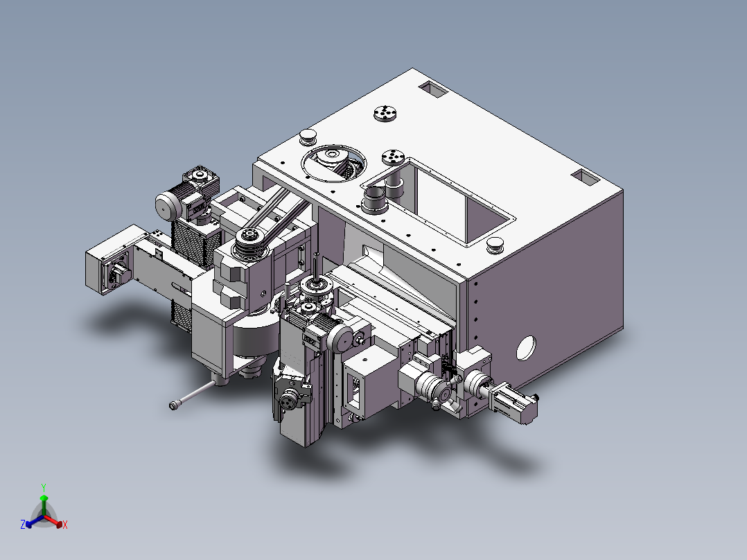 磨床模型设计设备正等轴测图