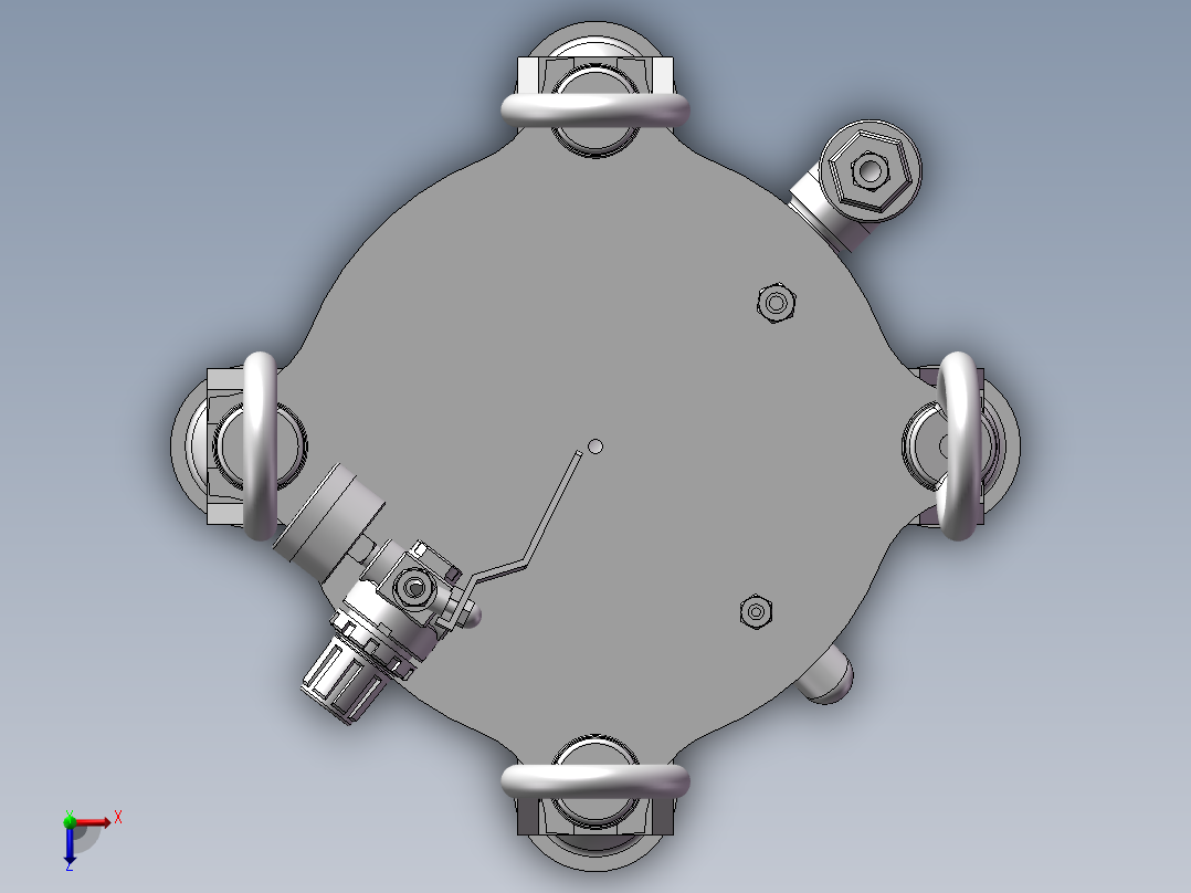 底部出胶压力罐、储胶罐俯视图