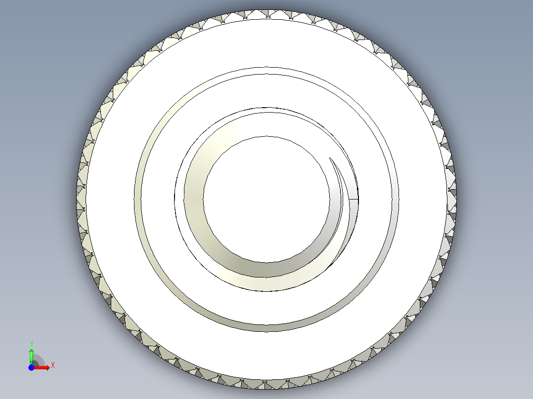 滚花指旋螺钉-M8 x 28mm前视图