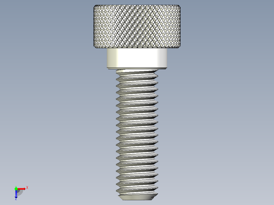 滚花指旋螺钉-M8 x 28mm俯视图