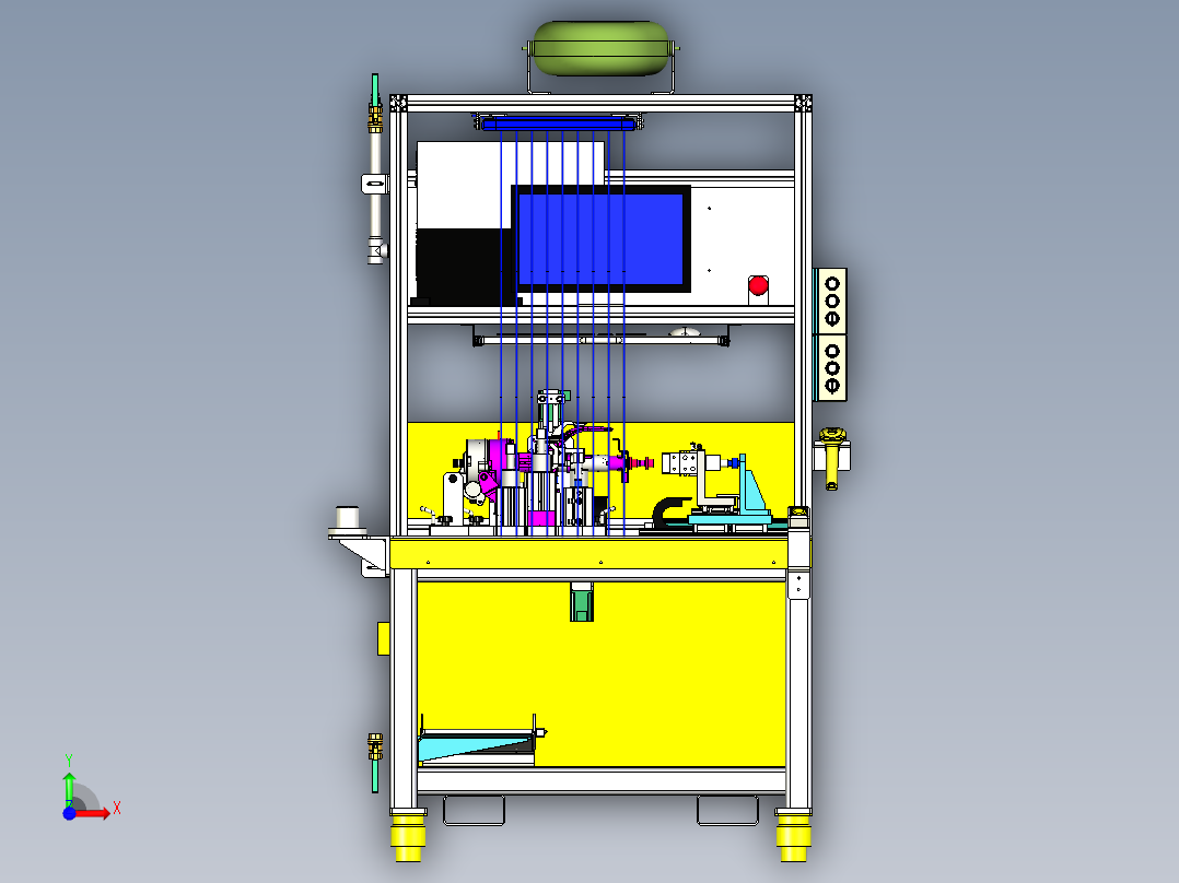 保持力、调节力-轴向前视图