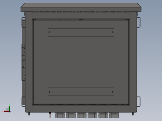 壁挂式电气柜12U-sw 三维 图纸后视缩略图
