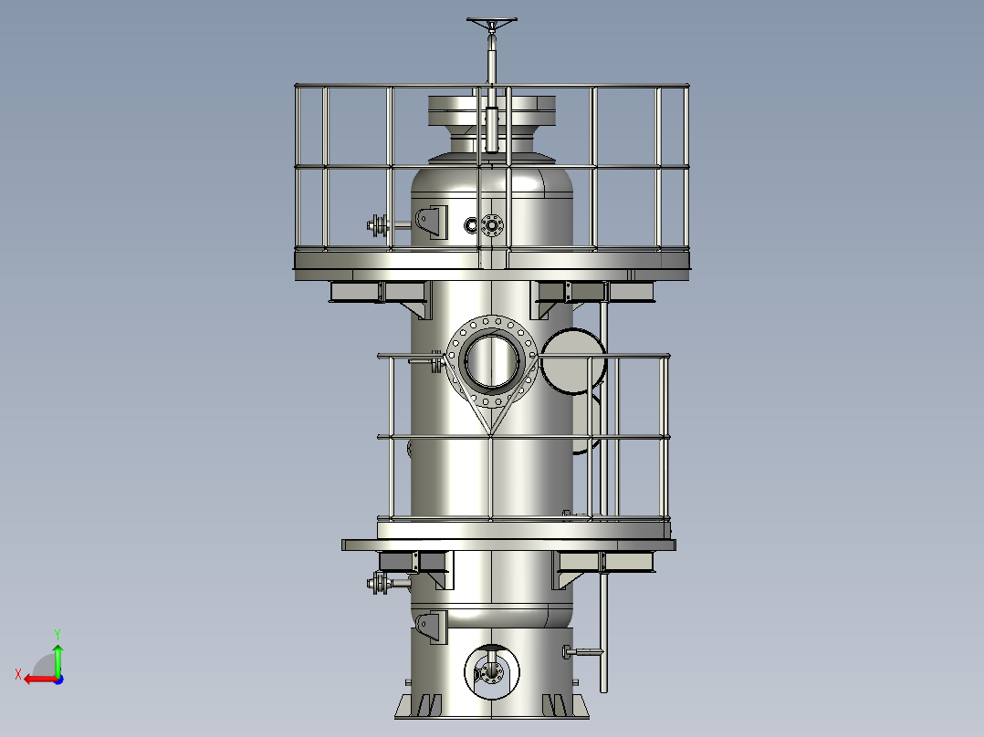 石油和天然气的分离器、压力容器、过滤器和夯实罐后视图