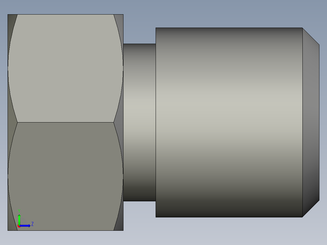 卡套式工业通用硬管接头4_pnu-s左视图