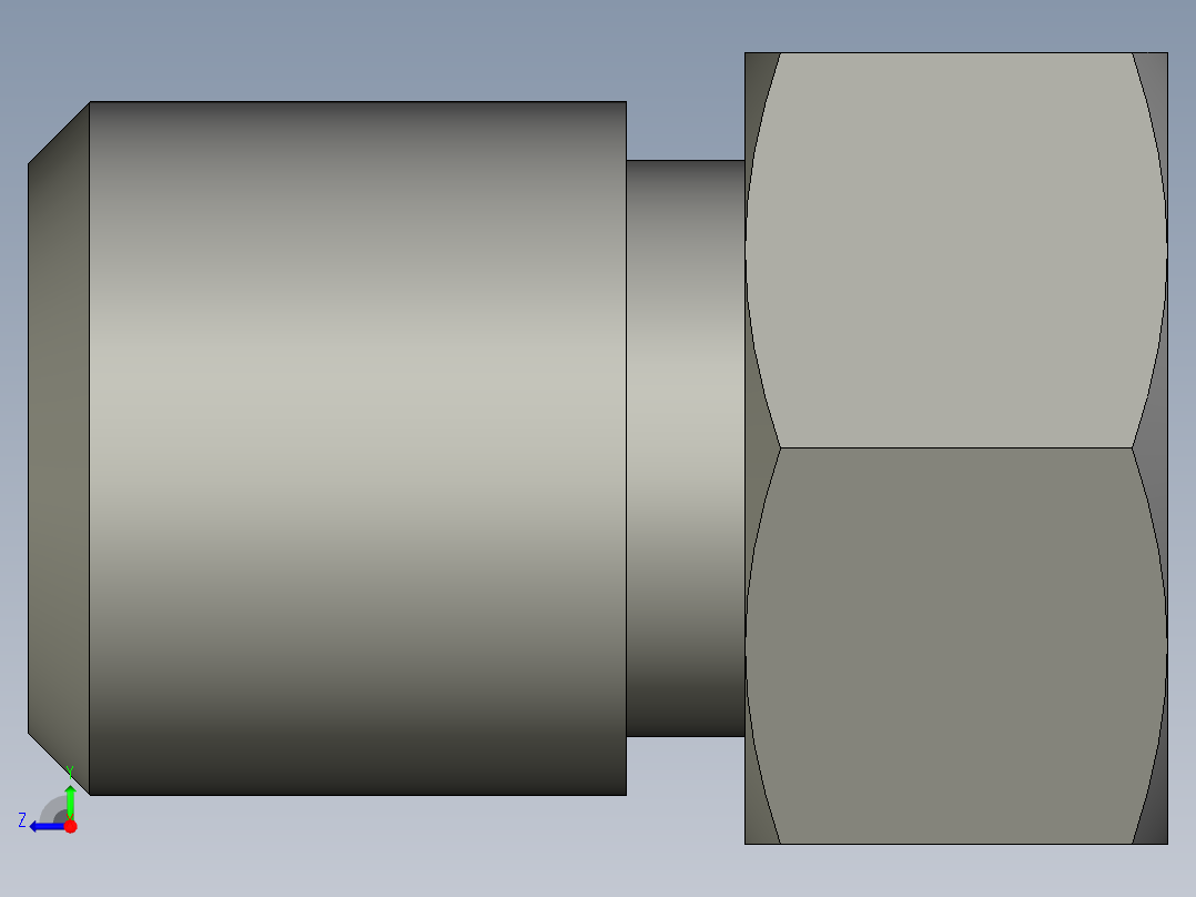 卡套式工业通用硬管接头4_pnu-s右视图