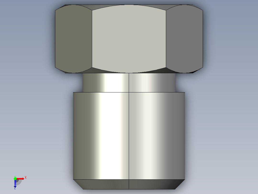 卡套式工业通用硬管接头4_pnu-s俯视图