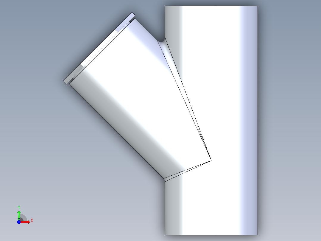 CPVC管件34-Sch80_45_Reducing_Wye_SxSxS_9870-422FB_4in x 3in前视图