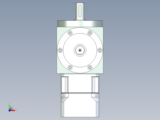 换向器PW110（垂直输出）PGH90-L1 19-70-90-M6.stp前视缩略图