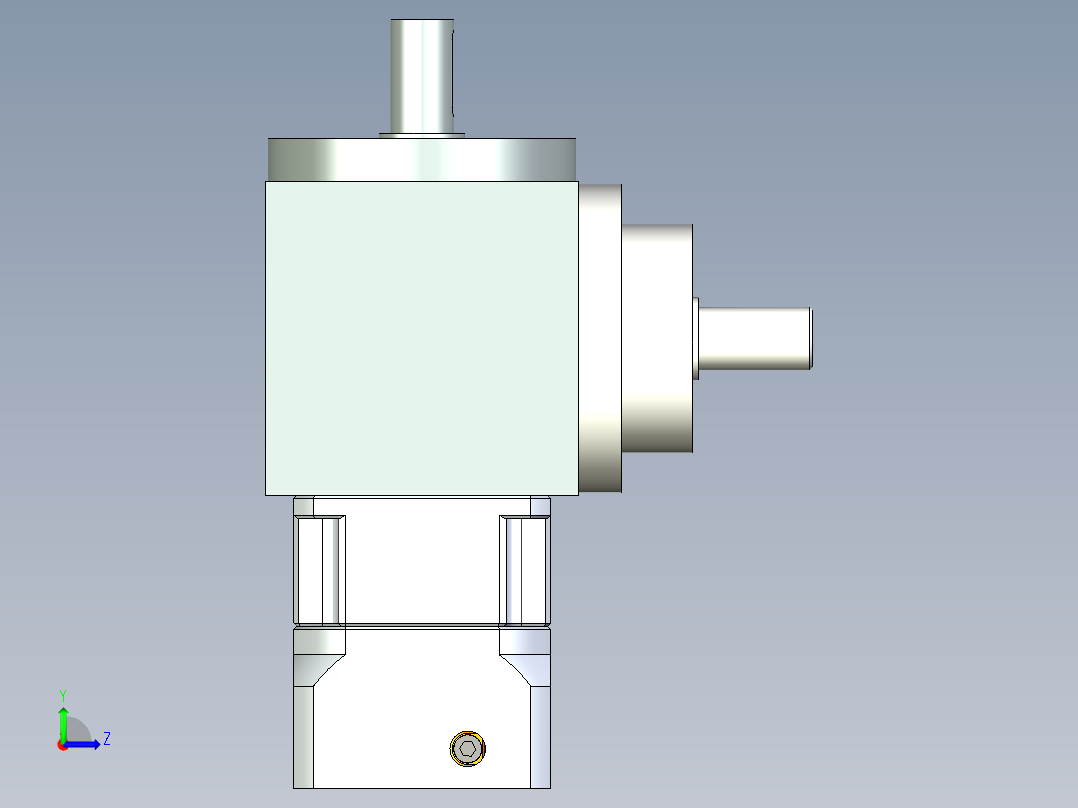 换向器PW110（垂直输出）PGH90-L1 19-70-90-M6.stp左视图