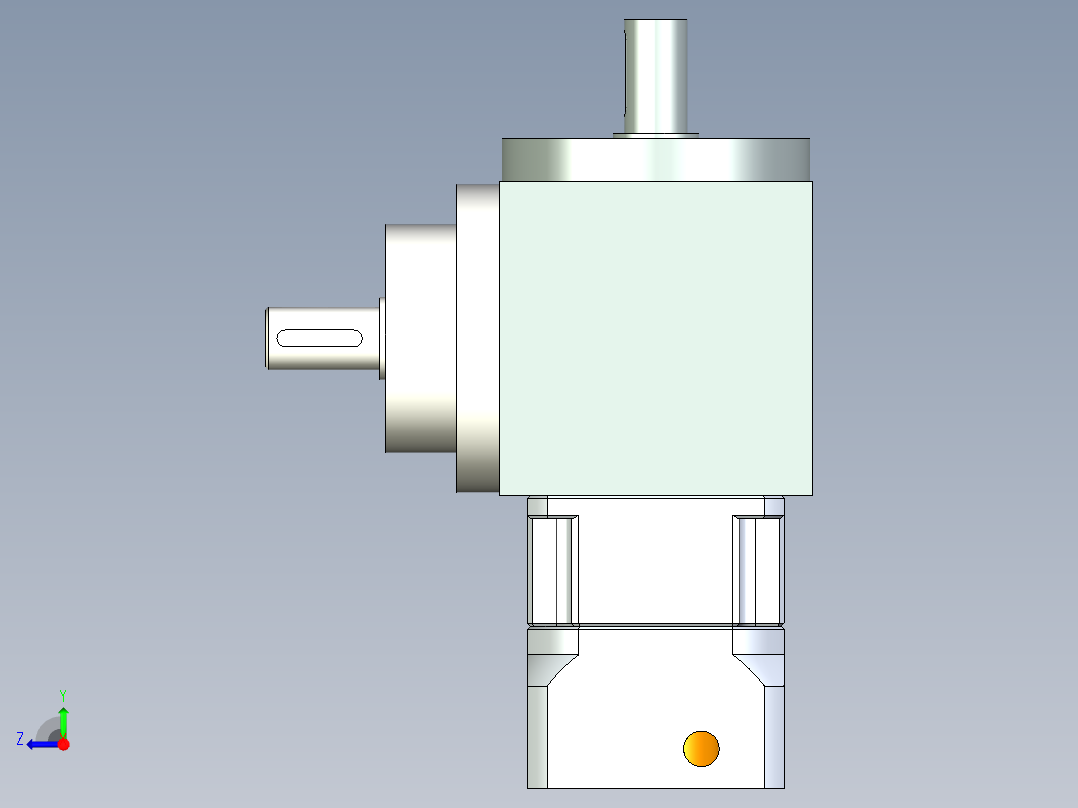 换向器PW110（垂直输出）PGH90-L1 19-70-90-M6.stp右视图