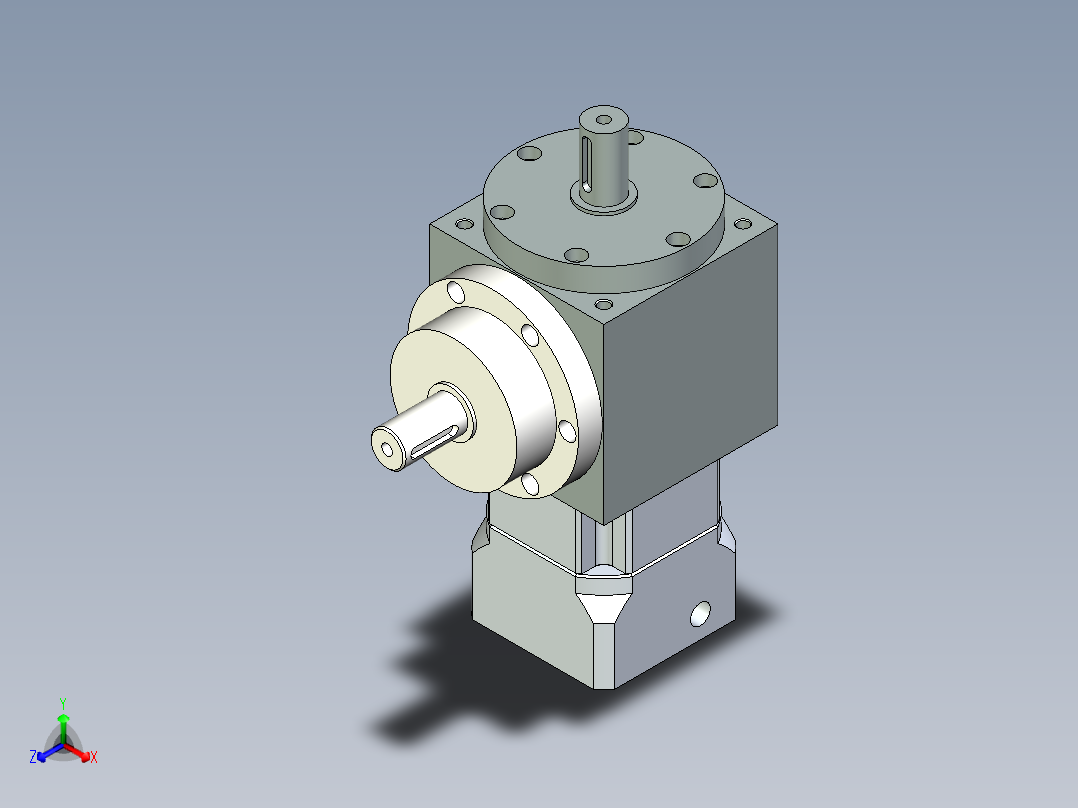 换向器PW110（垂直输出）PGH90-L1 19-70-90-M6.stp正等轴测图