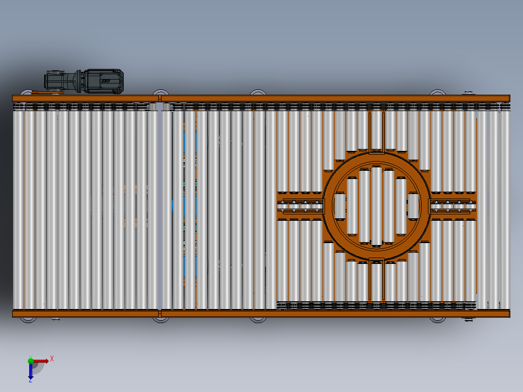 升降输送机俯视图