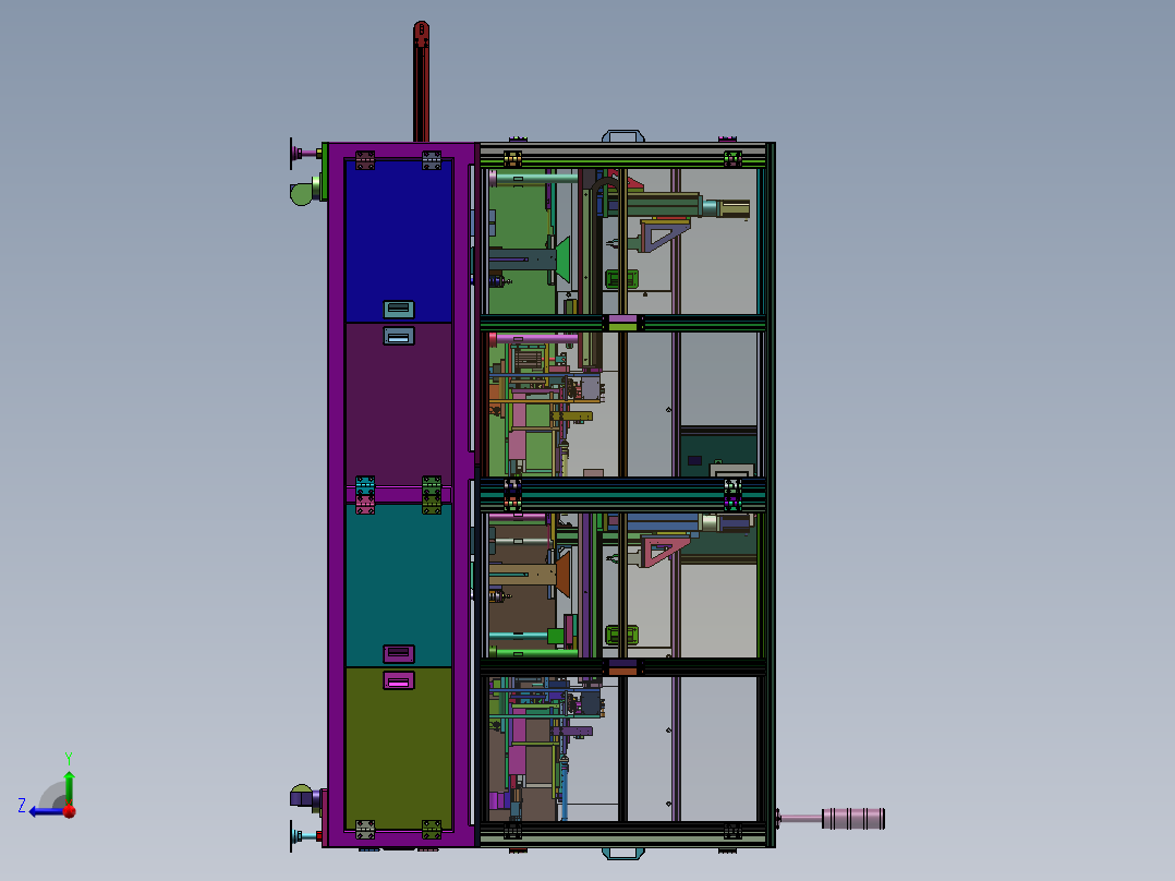 端子折弯导通测试设备右视图
