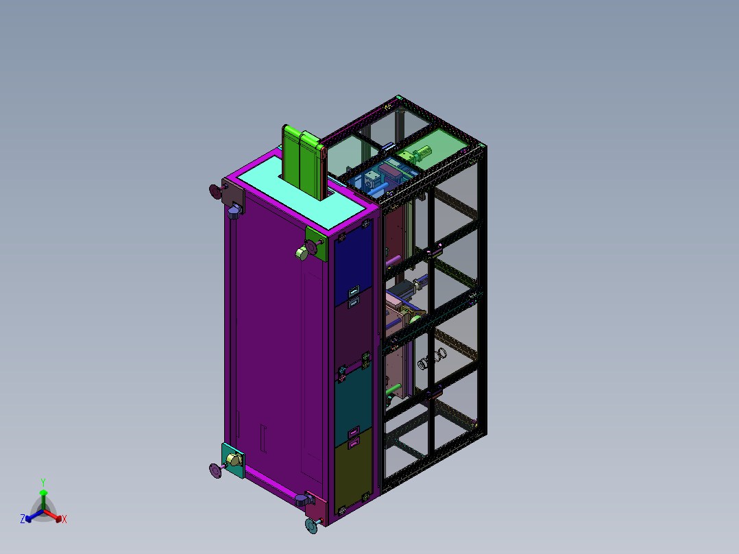 端子折弯导通测试设备正等轴测图