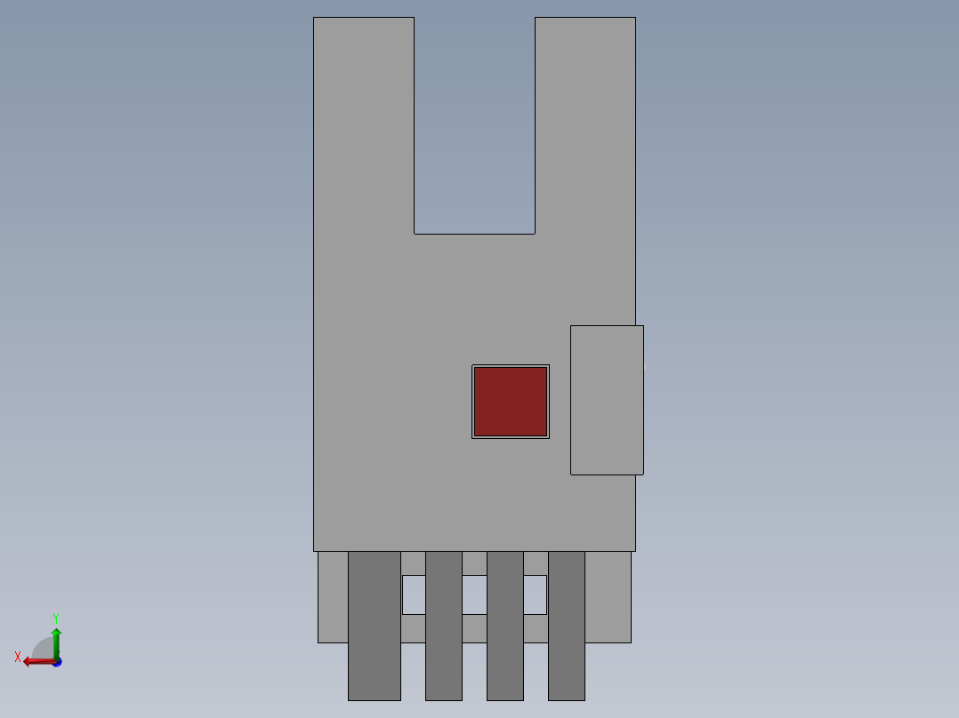 光电开关-EE-SX672（配接线端子）后视图