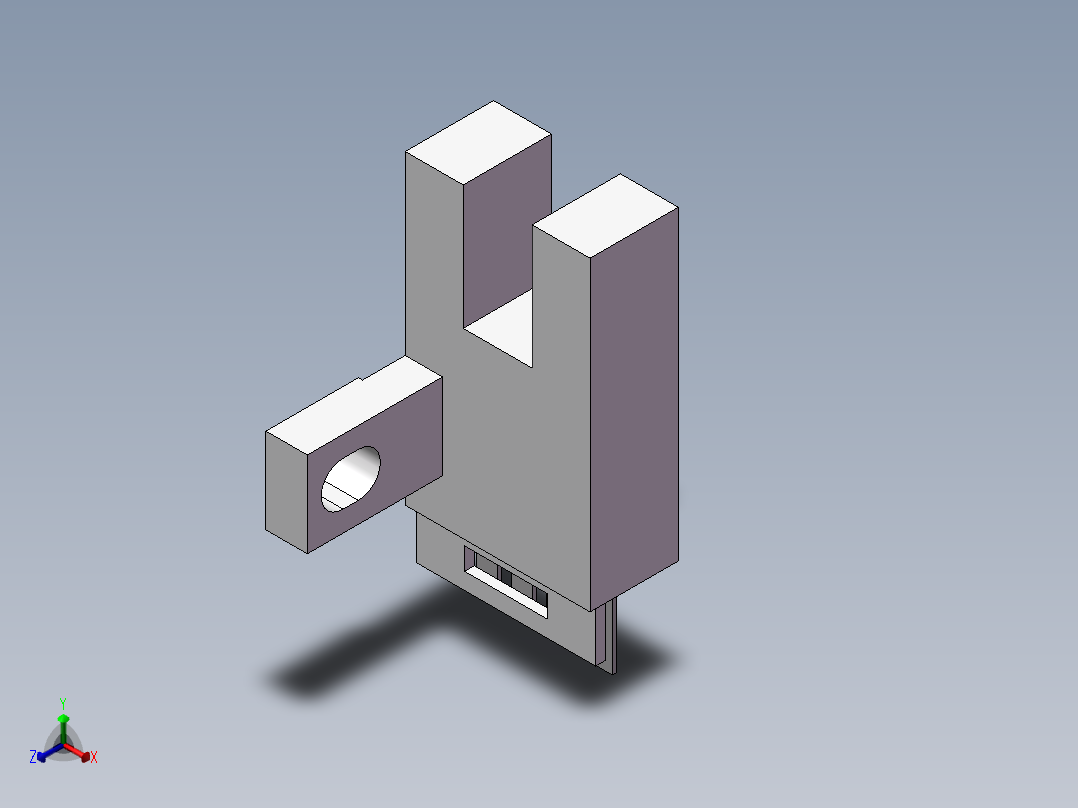 光电开关-EE-SX672（配接线端子）正等轴测图