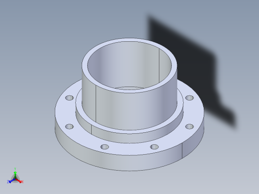 CPVC管件28-Sch80_Flange Vanstone_SPIG_9856-080_8in正等轴测缩略图