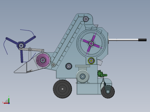 水稻收割脱粒一体机设计含SW三维图+CAD+说明书后视缩略图
