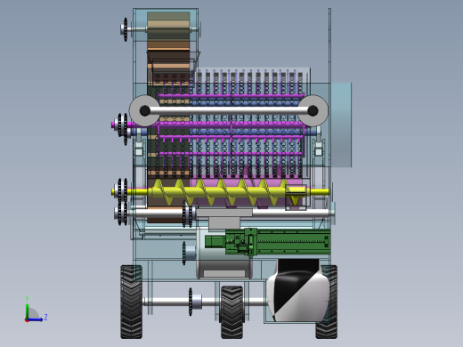 水稻收割脱粒一体机设计含SW三维图+CAD+说明书左视缩略图